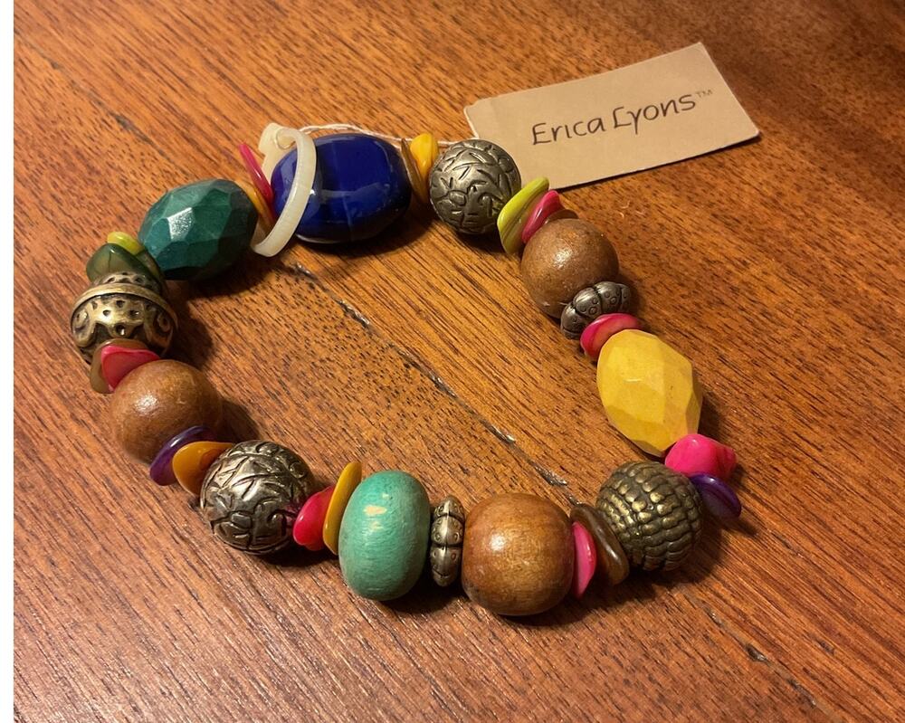 NWT Vintage 90’s Erica Lyons Beaded Bracelet STRETCHY